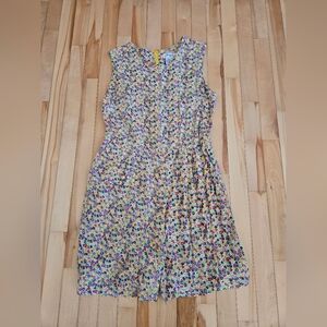 Jennifer Eden Vintage Floral Sleeveless Romper Size 12 Yellow And Purple